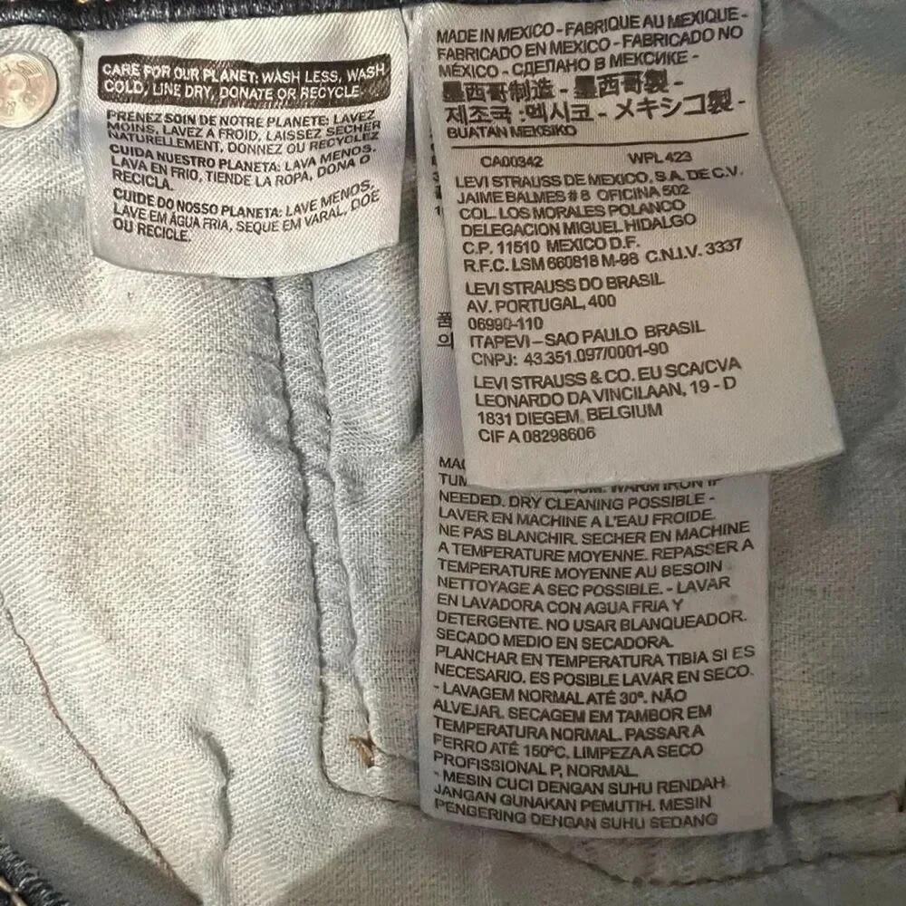 Men’s Levi’s 505 straight leg dark wash  jeans size 42X30 - Picture 5 of 6